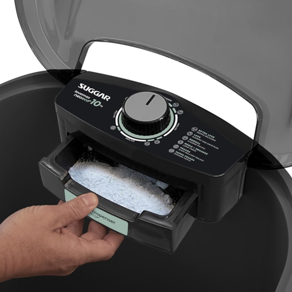 Tanquinho Neo Eco 10KG Preta Suggar - Imagem principal - 94b2870d-f876-4d23-b980-5f03fa0691ca