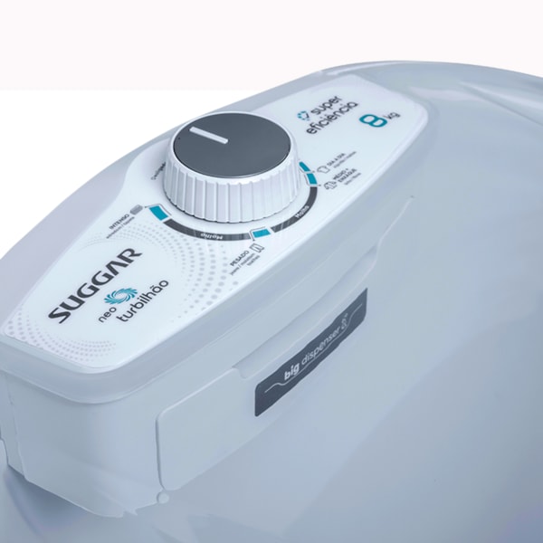 Tanquinho Neo Turbilhão 8KG Branco Suggar - Imagem principal - 7ad4bc51-36a1-453c-a3b1-d9b0eaf1daa0