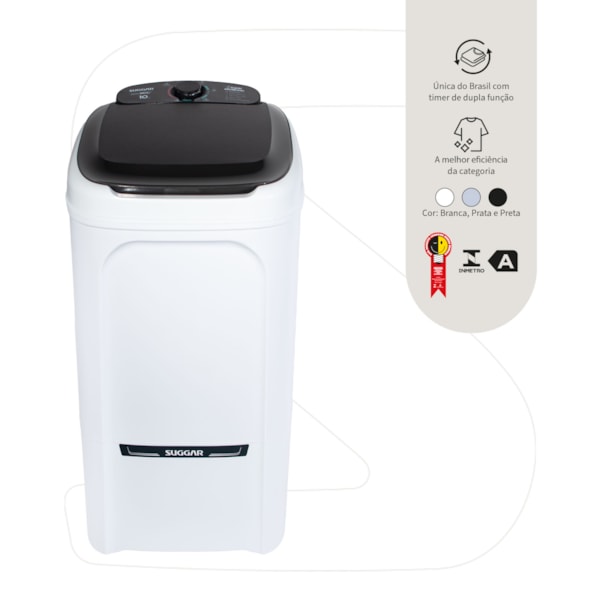 Tanquinho Suggar Lavamax Eco 10kg Branco - Imagem principal - ca8da310-a4d7-4f6f-ae89-64f4020820aa