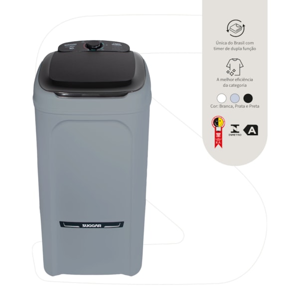  Tanquinho Suggar Lavamax Eco 10kg Prata - Imagem principal - 77527788-e166-4b15-abcf-8450dda5513c