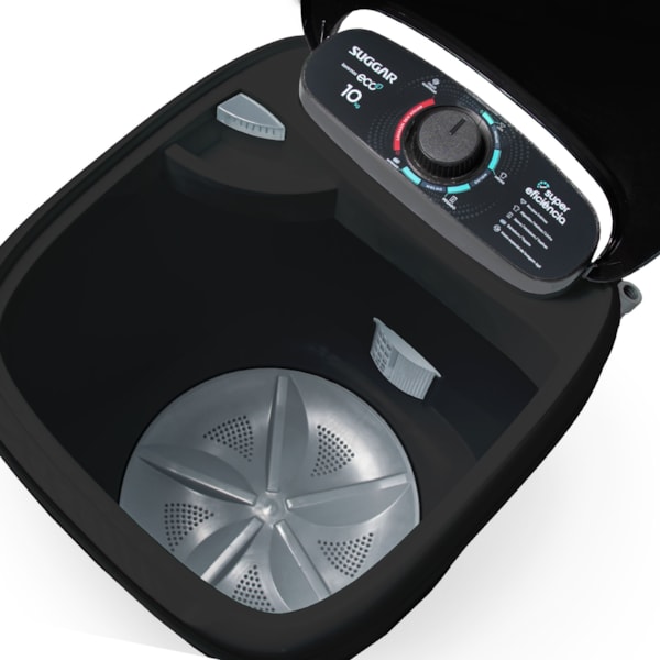 Tanquinho Suggar Lavamax Eco 10kg Preto  - Imagem principal - 9a77b9bf-3206-4f40-a3c3-8565d058aa9f