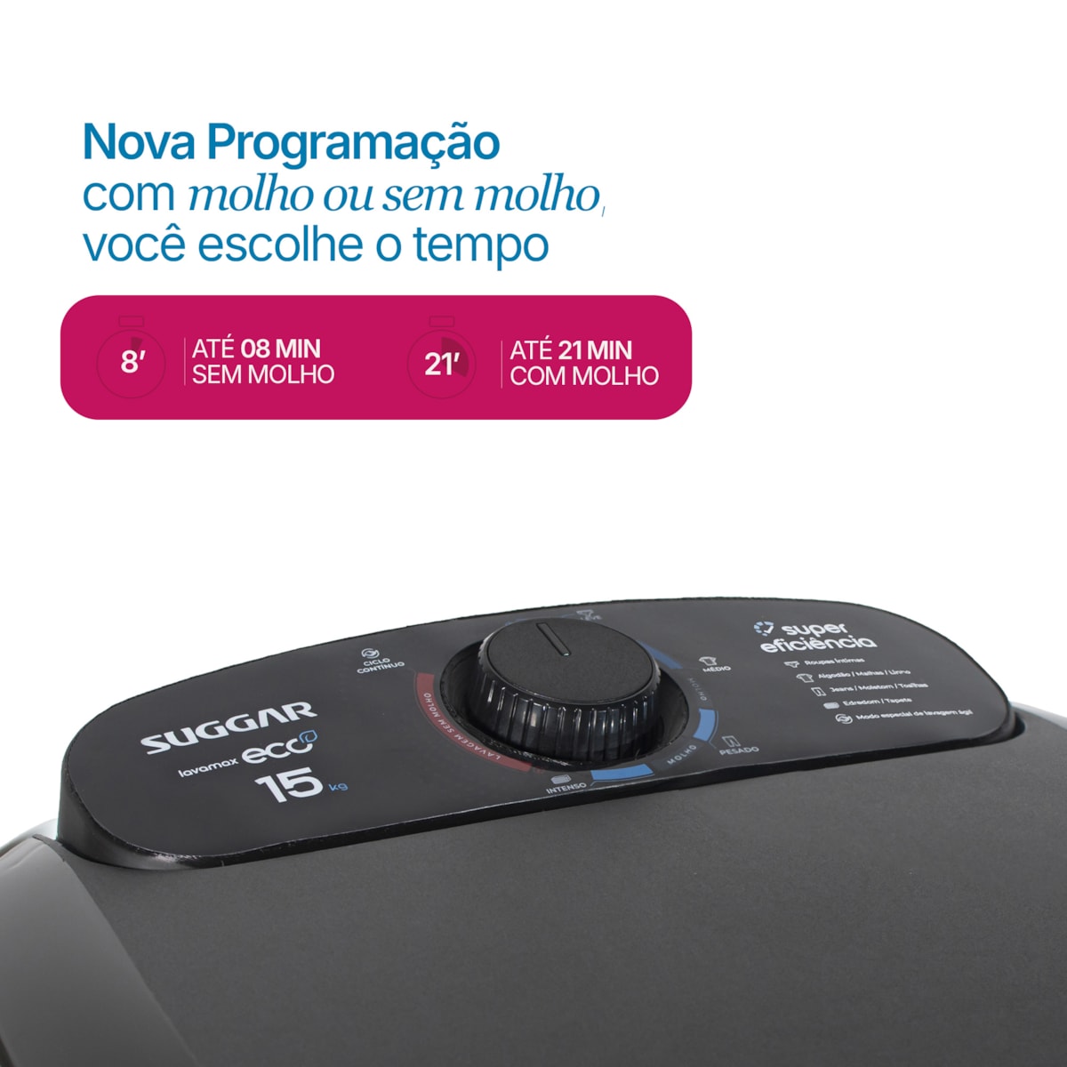 Tanquinho Suggar Lavamax Eco 15kg Branca - Imagem principal - 1a0ee974-81bc-4967-9dea-8e1eae361b07
